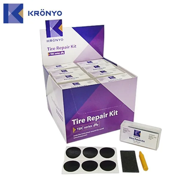 kronyo folding bicycle tire repair equipment glueless residue patch