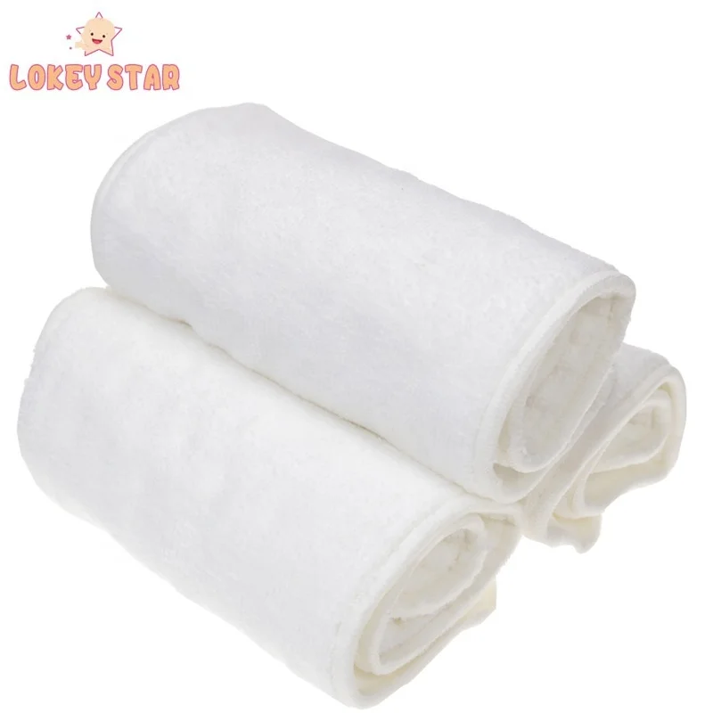Lokeystar 4 layers Super Absorption Reusable Washable Microfiber Cloth Diaper Insert Pads