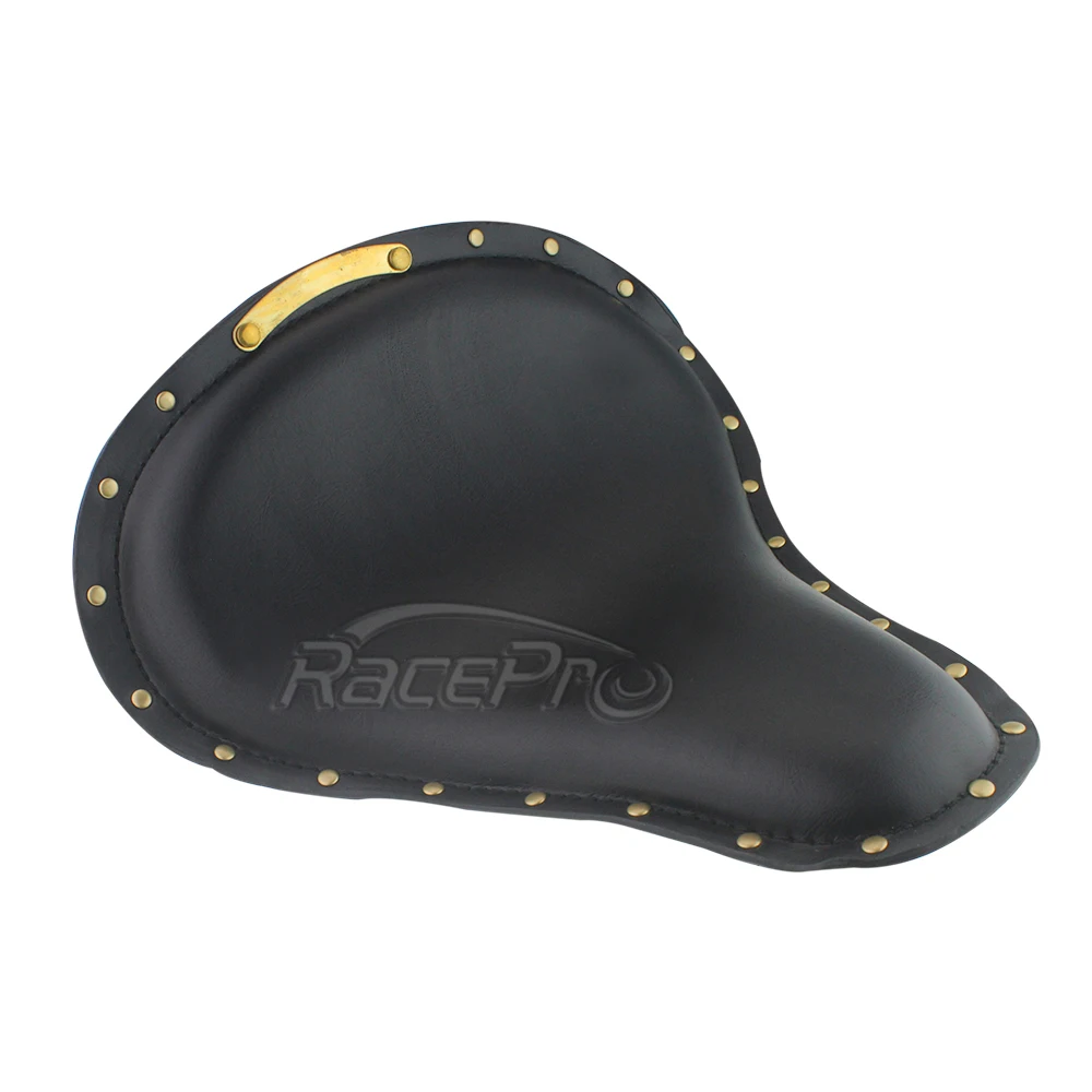 Brass Rivets Synthetic Leather Solo Seat For Harley Chopper Bobber Sportster Custom