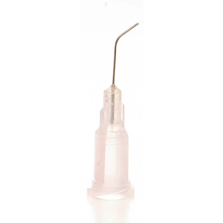 
Short angled luer lock blunt needle dispensing tips 