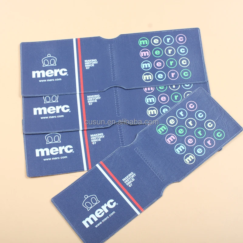 Promotional Custom Print Oyster Card Wallets Cheap soft PVC folding card holder