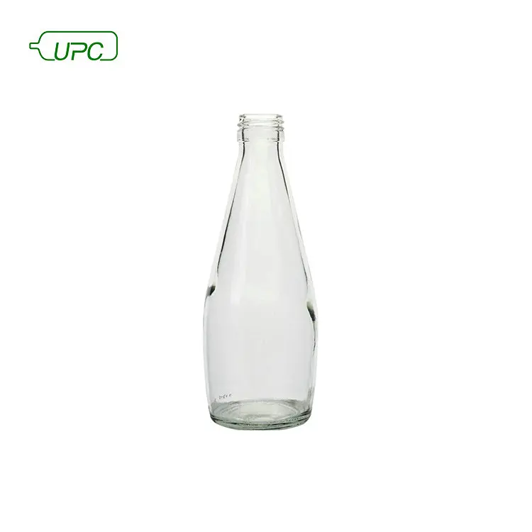 Milk Bottle CROWN Cap Hot Stamping Juice Bottle Metal 8oz Glass Beverage Bottle/glass 290ml Clear Customize