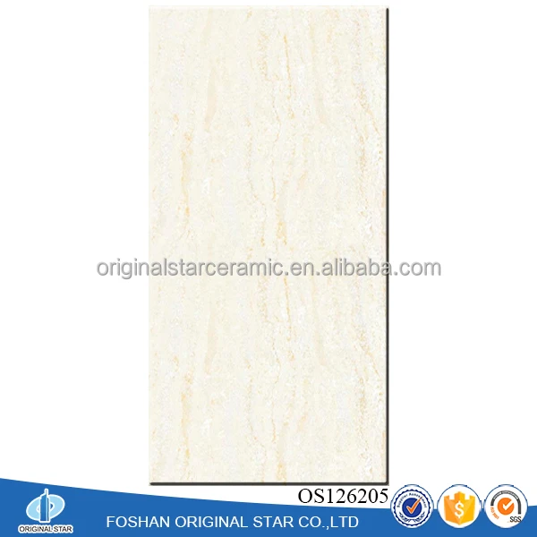 60X120 Polished Porcelain White Travertine Floor Tiles Supermarket Wall Tiles 600X1200 Tiles For Floor