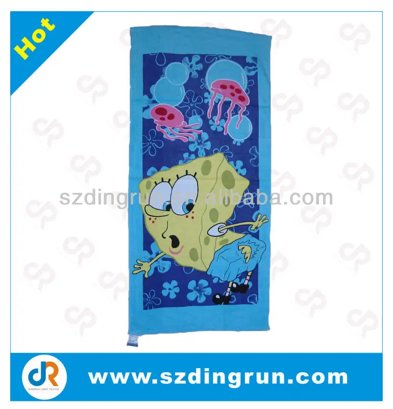 Custom Microfiber Round Printing With Reactive Logo 100% Cotton Velour Digital Blanket Cheap & Cotton Printed Beach Towel