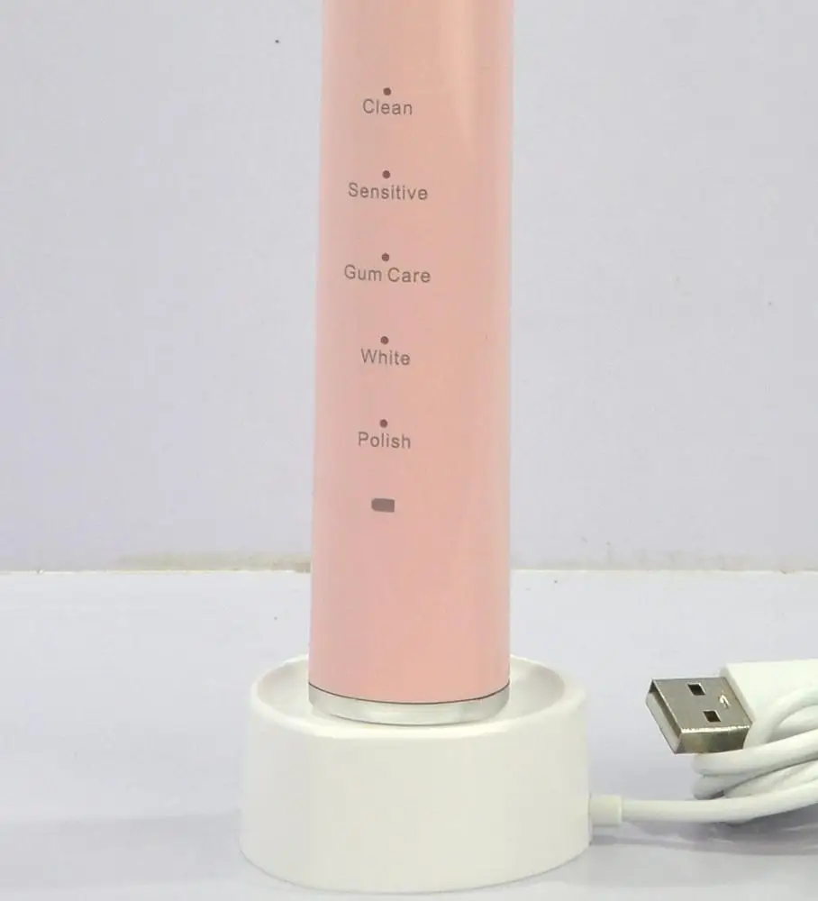 
Sinbol brand 2019 new arrival rechargeable IPX7 waterproof travel use toothbrush with black color and CE certificate 