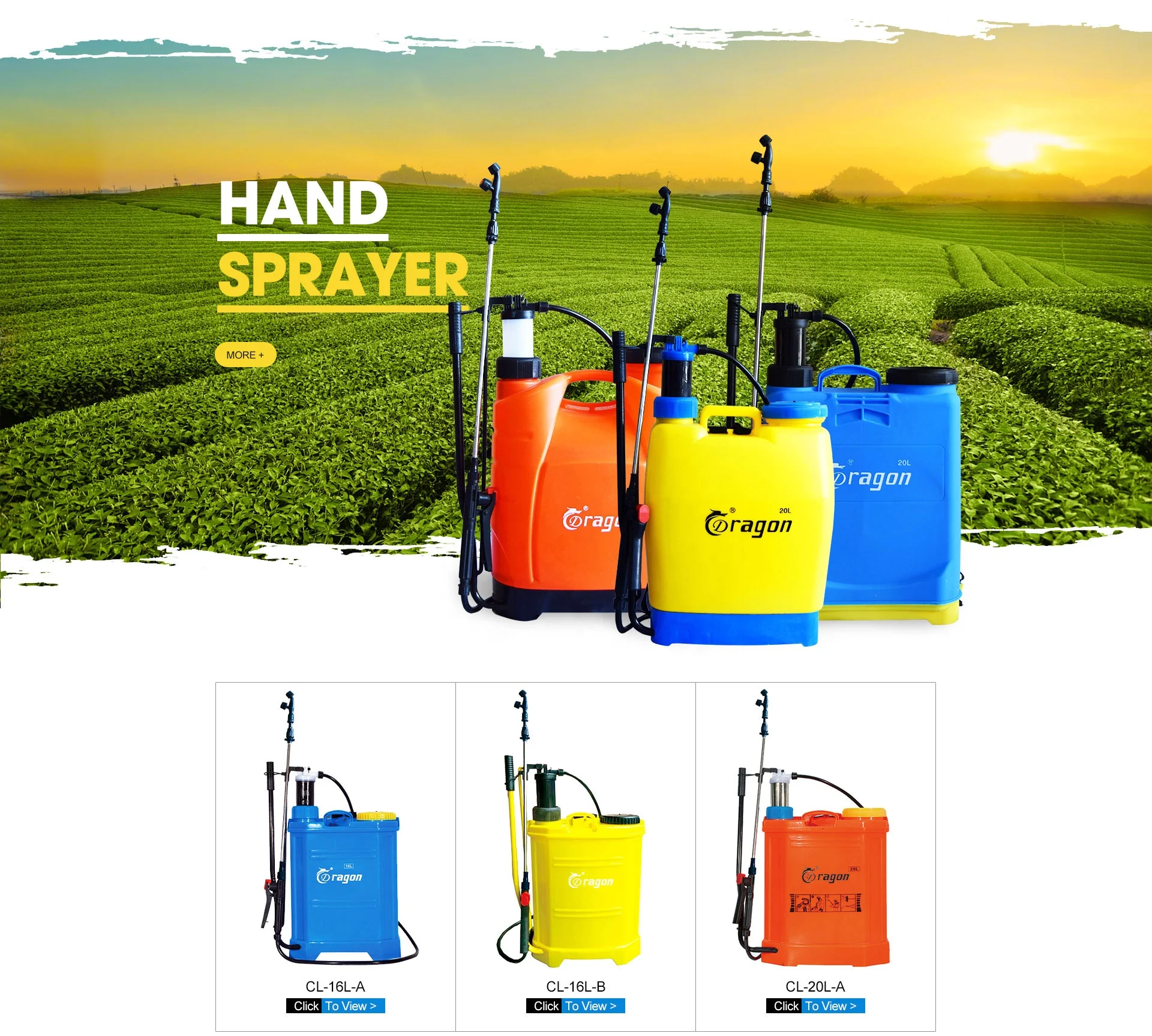 12 liters agriculture manual knapsack sprayer