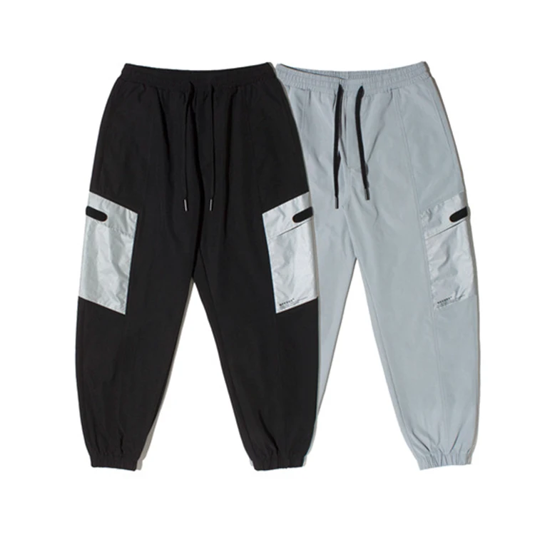 High Quality Mens Reflective Printing Pocket Jogger Pants