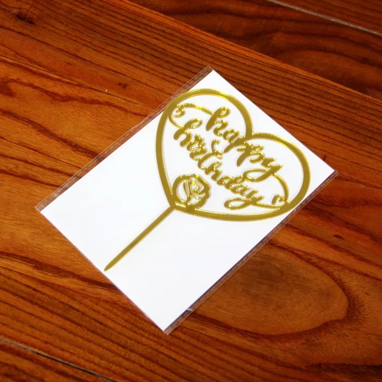 Gold Acrylic Wedding Topper