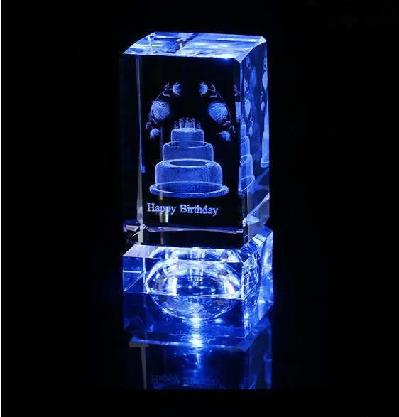 
Custom 3D Laser Engraved Crystal Cube with Image Inside 