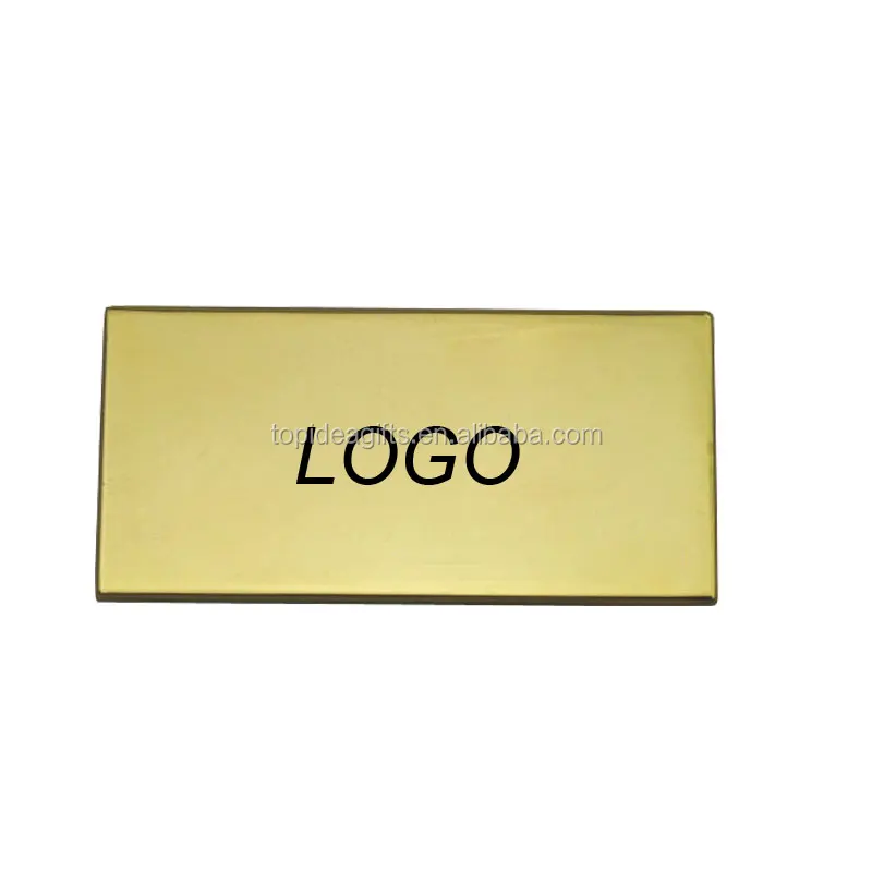 Square Shape Metal Silver Finish Labels Metal Blank Plates Can Engrave Logo