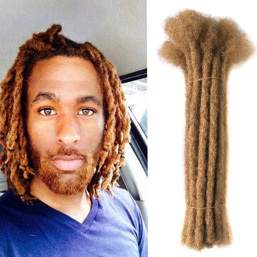 Yotchoi Factory Direct Sales Twist Braids Human Hair Dreadlock Extensions Full Handmade 0.4cm/0.8cm Width For Man/Women