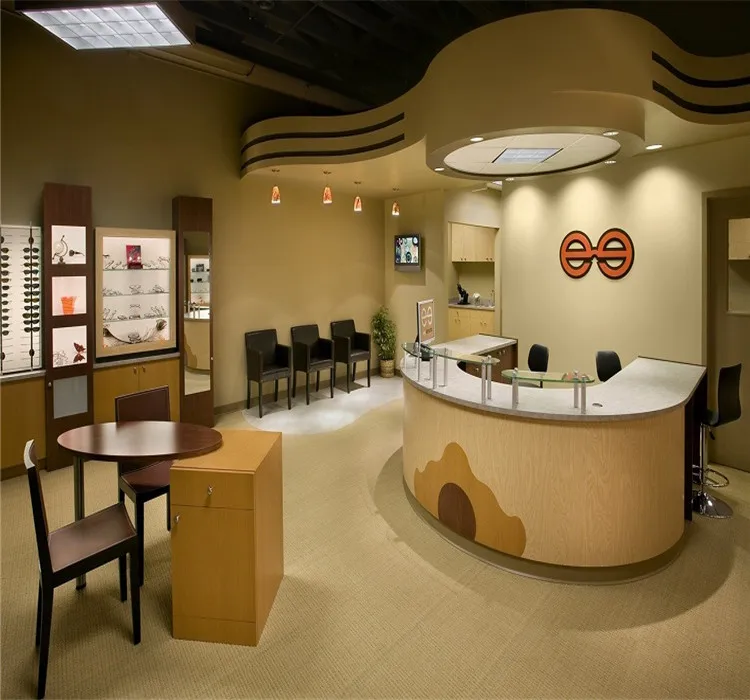 MDF wall mount sunglass optics display shelf interior design rack and cabinet