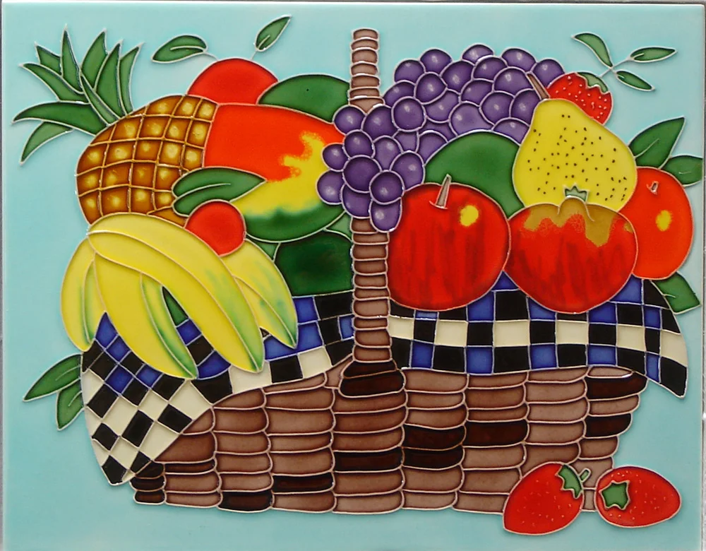 
hand painted ceramic tile picture 