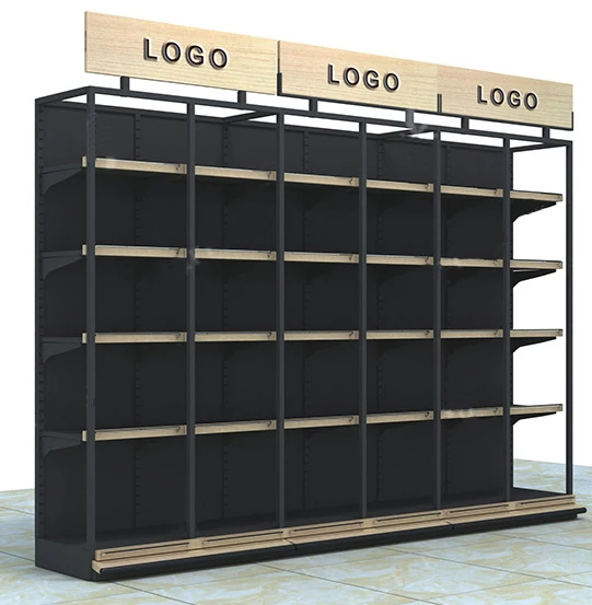 
Practical custom metal floor display rack with shelves for water wine bottles 