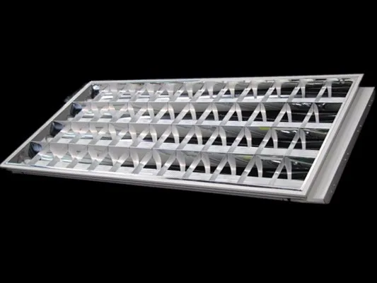 Алюминий жалюзи встраиваемые светодиодные трубки лампы 40 Вт 60 80 дистанционное управление потолок решетка свет для офиса освещение