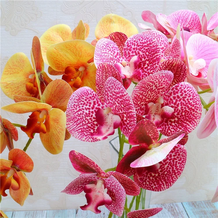 D1144 Factory Direct Artificial Flower Orchid New Design Real Touch Orchid Wholesale For Decoration