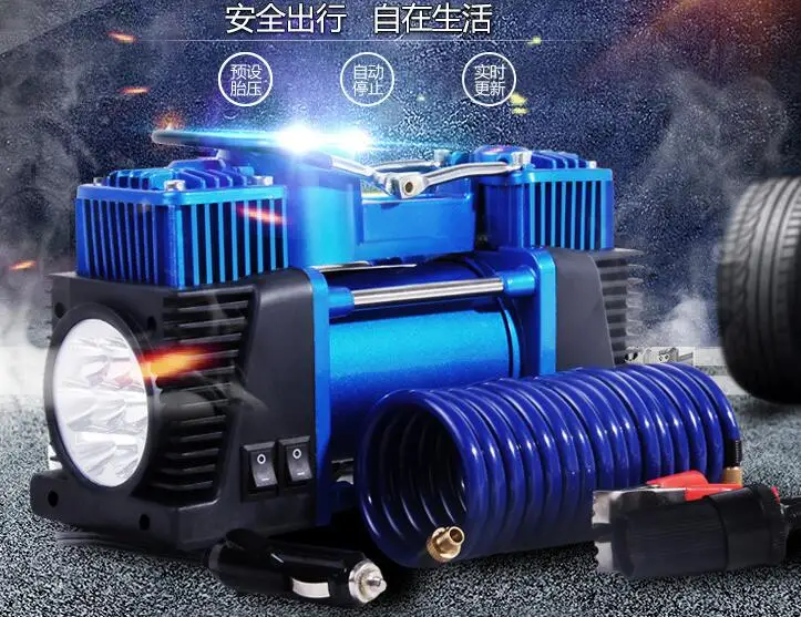double cylinder car air pumpPortable Electric Mini 12V Car Air Compressor Pump Tyre Tire