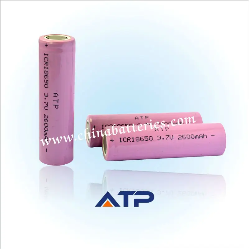 перезаряжаемые высокой емкости 18650 батареи 2600 мач литий 3.7v ионный аккумулятор