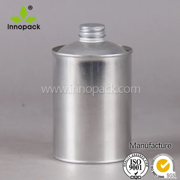 250ml/500ml/1L empty aerosol can metal oil can silver round empty metal cans