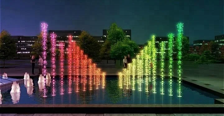 Portable music dancing water fountain with led light