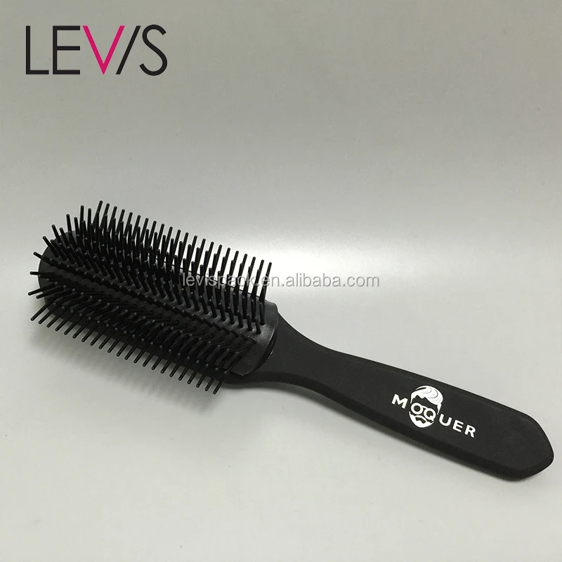 
High quality unique plastic black double sided skeleton brush 