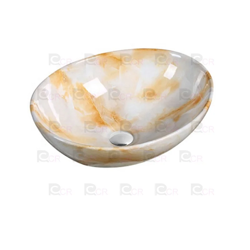 WC Latest Selling Product Logo Printed Corner Hand Drawing Wash Basin bathroom sanitary ware sink