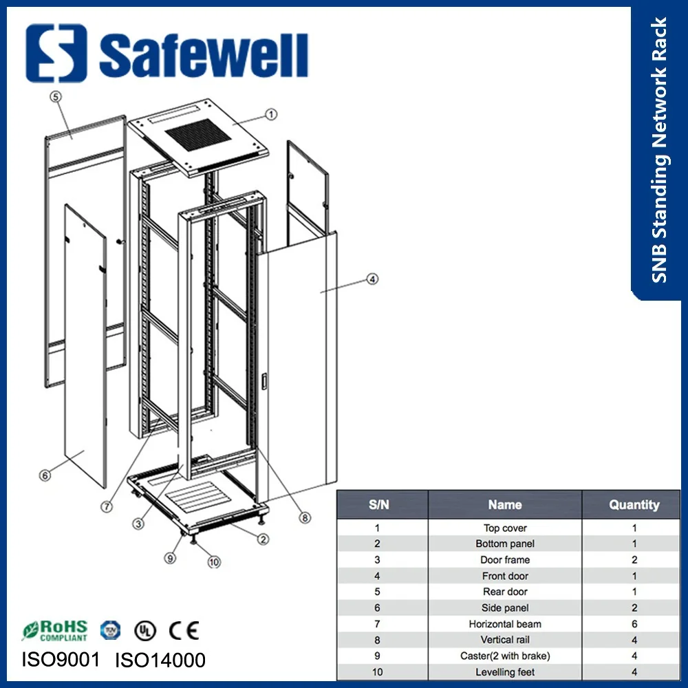 42u Safewell Floor standing  server  Rack network Cabinets Data Center