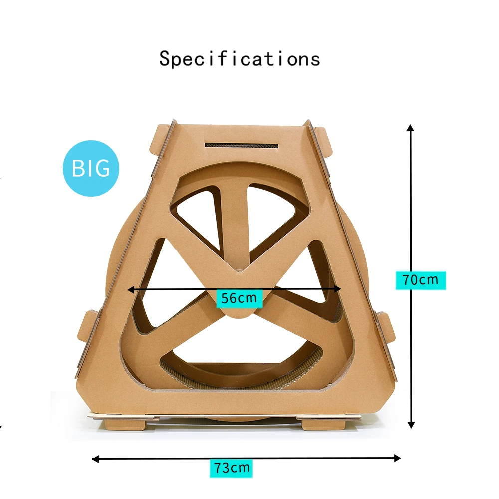 
Factory Direct Sale Cat Scratch Pad Rolling Wheel Shape Cat Scratcher DIY Cardboard Cat Tower 