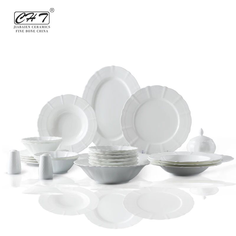 European style porcelain dinnerware set 72 pcs dinner set for restaurant