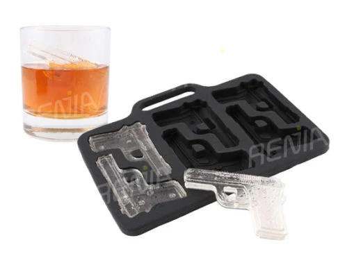 RENJIA ak 47 ice form bullet maker,silicone bullet shape ice cube tray,silicone bullet ice tray