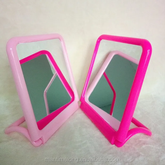 Korean fashion cosmetic mirror portable folding utility creative school desktop mirror