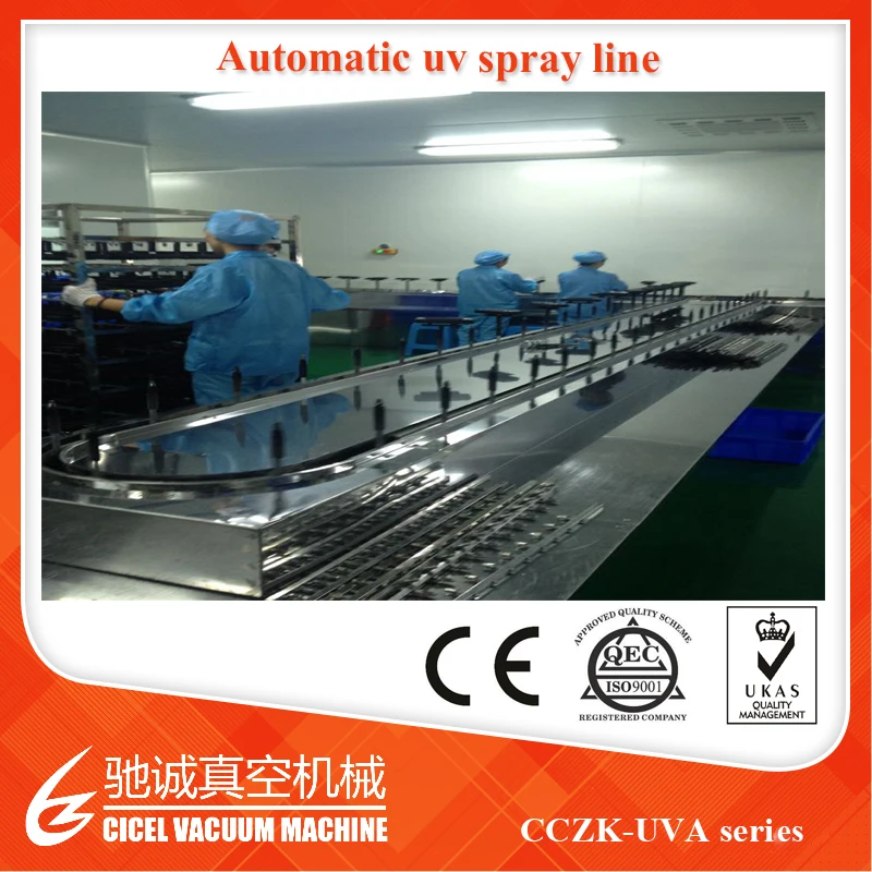 Dustfree UV Paint Automatic Coating Machine/Helmet Visors UV Spray Film Vacuum Metallizing