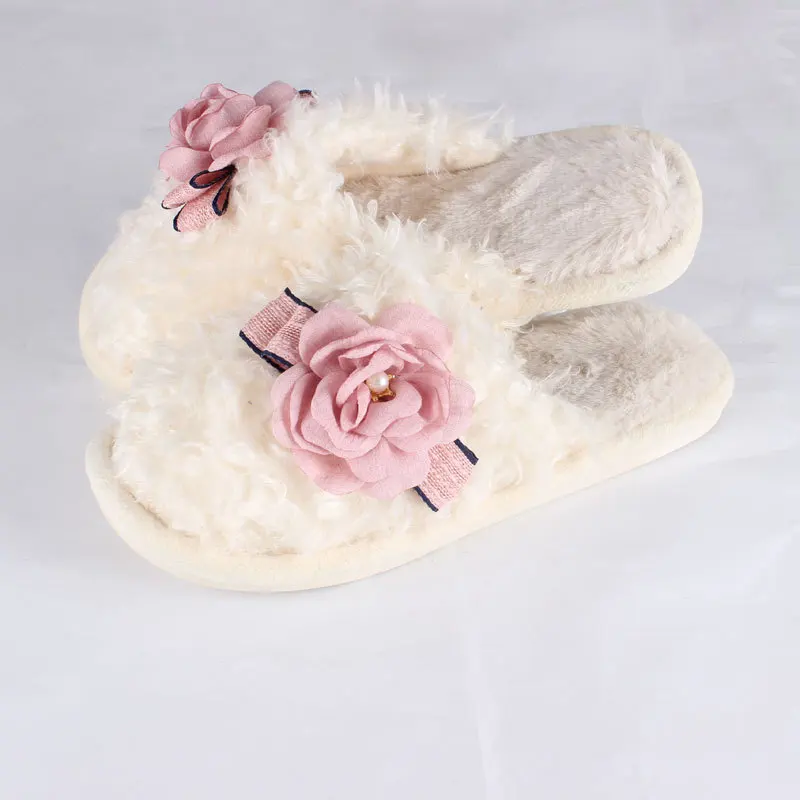 Winter unique thick bottom cute fashion indoor ladies plush slippers
