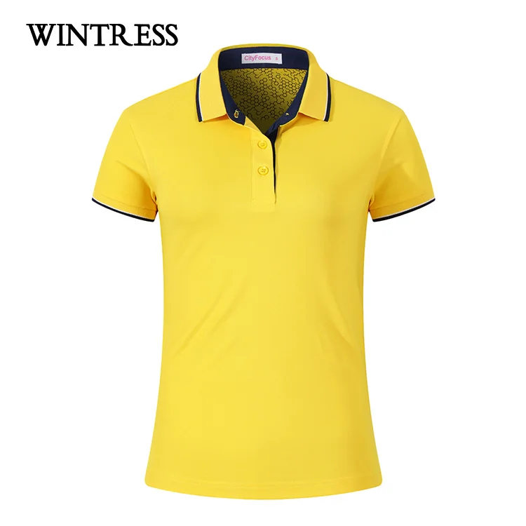 Wholesale trendy different color collar and cuff polo shirt women custom cotton white shirt china