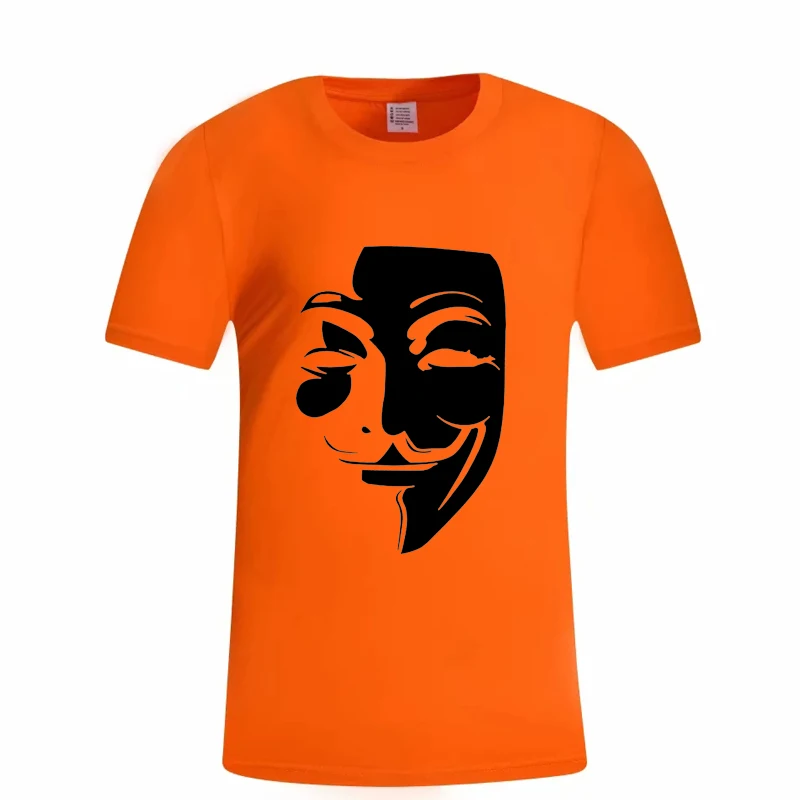 2022 China Wholesale Custom made summer fashion import V for  Vendetta Movie men  Printed  t shirts Short sleeve