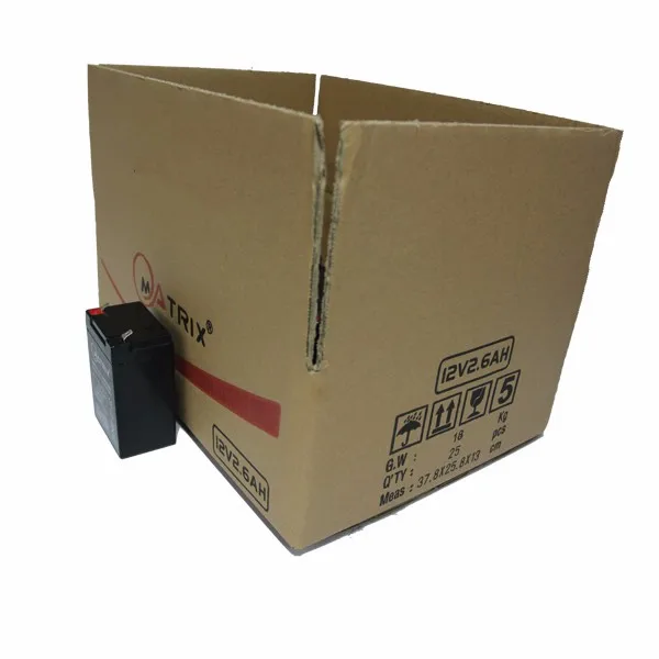 
Matrix Brand/Sealed Lead acid/ Emergency light/Rechargeable/UPS battery/12V2.6AH 