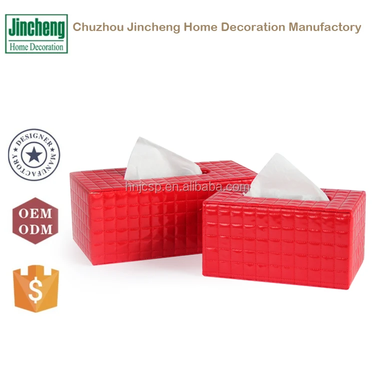 Colorful faux leather box facial tissue, mini tissue box, tissue paper box design