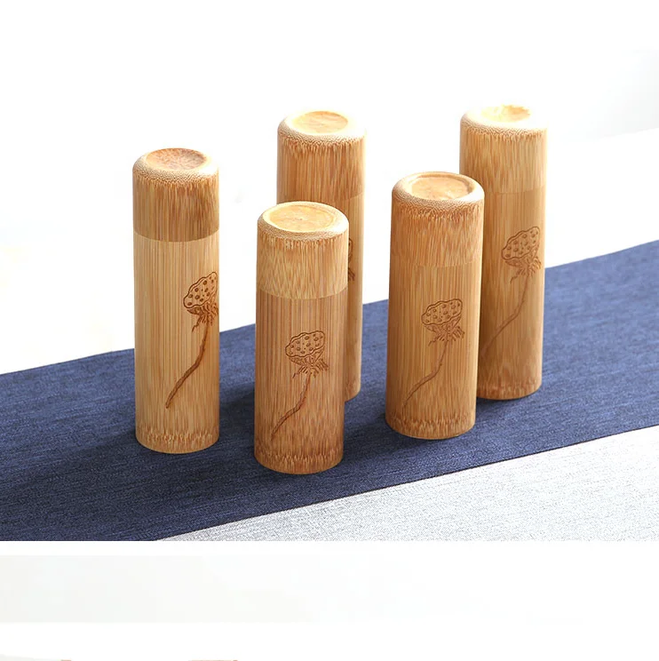 customized packaging personalized fancy bamboo round tea bag box