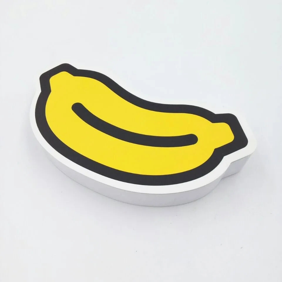 custom fruit shape sticky note punching banana pad