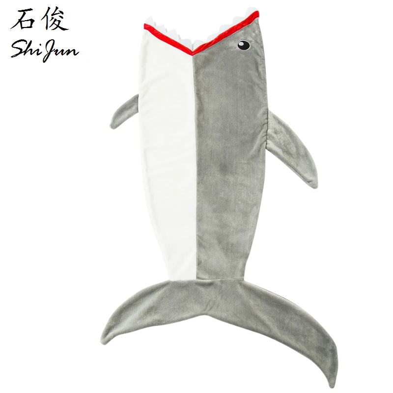 Shij хвост акулы одеяло для детей/зима рождественский подарок