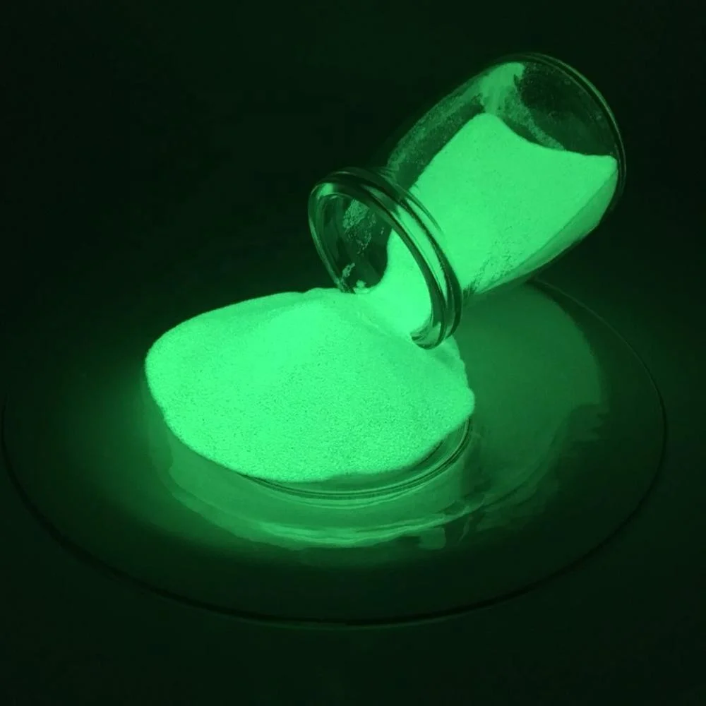 Fast Light Absorption Yellow Green Phosphorescent Pigment Photoluminescent Glow in the Dark Powder JPG-396 for Injection Molding
