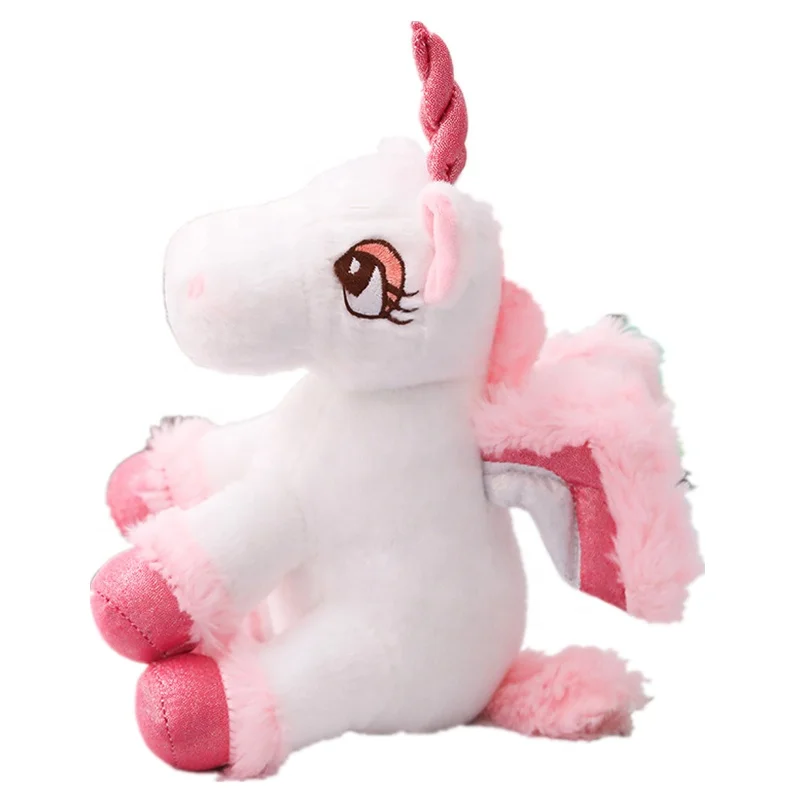 Plush Stuffed Unicorn For Colorful Cute Stars Pattern and Rainbow Tail