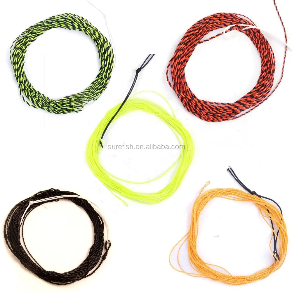 wholesale multi-color braided fly fishing tenkara furled leader