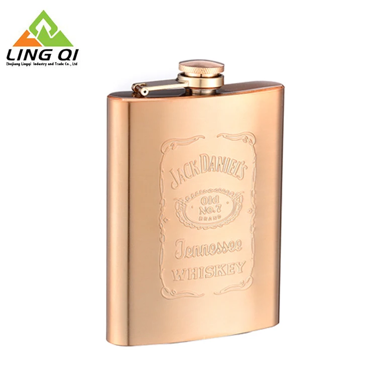 304 нержавеющая сталь русский мул медным покрытием тиснением фляжка