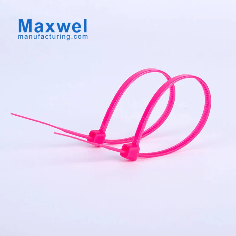 Self-locking flexible security nylon 66 plastic cable ties for cable management