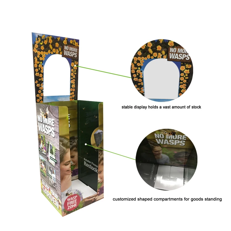 Popular Customized Floor Standing Display Stand Exhibitors Cardboard Pop Display