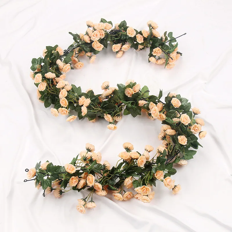 Artificial Flower Garland Plastic Silk Artificial Flower VIne for Home Wedding Arch Garden Wall Decoration