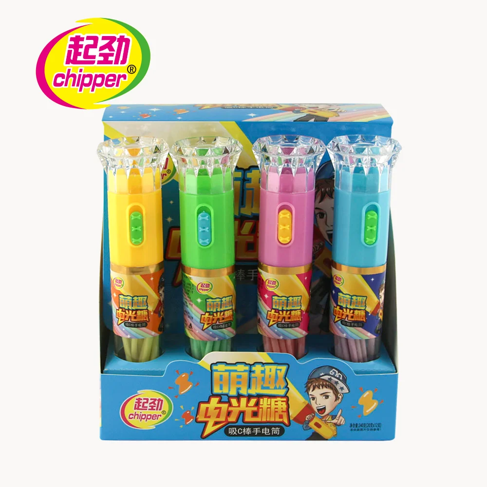 Light Electric Torch Toy With CC  Stick Candy