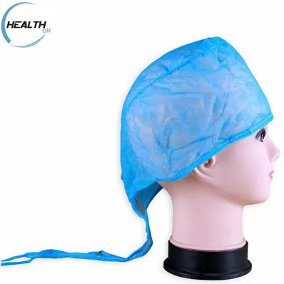 
 Одноразовый нетканый хирургический докторский колпачок с галстуками, машинное изготовление  <span style=