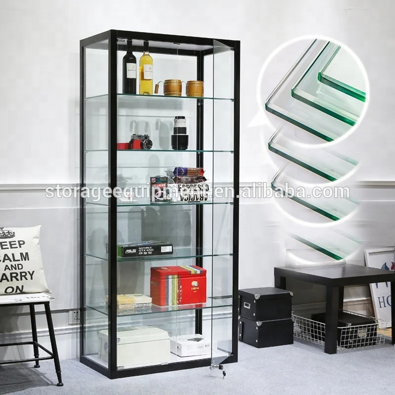 Cheap price Glass tower glass display cabinet for cell phone